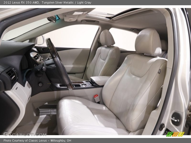 Tungsten Silver Metallic / Light Gray 2012 Lexus RX 350 AWD