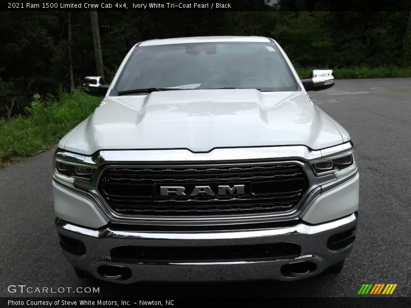 Ivory White Tri-Coat Pearl / Black 2021 Ram 1500 Limited Crew Cab 4x4