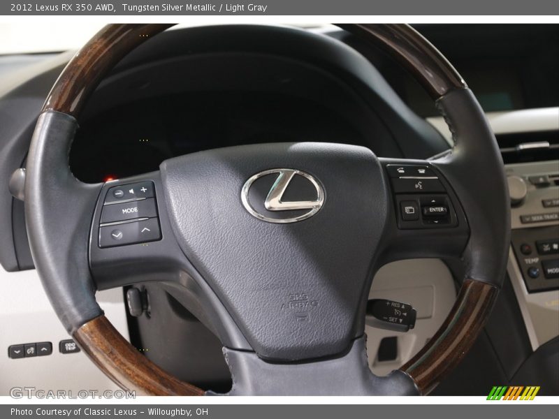 Tungsten Silver Metallic / Light Gray 2012 Lexus RX 350 AWD