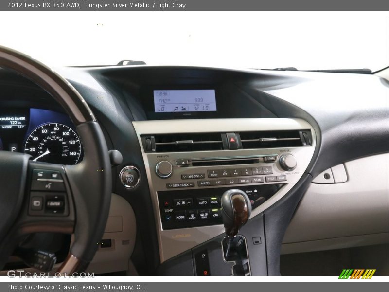 Tungsten Silver Metallic / Light Gray 2012 Lexus RX 350 AWD