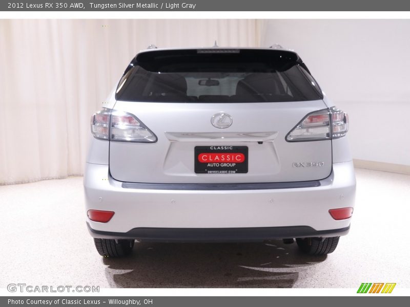 Tungsten Silver Metallic / Light Gray 2012 Lexus RX 350 AWD