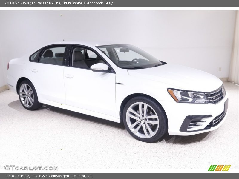 Pure White / Moonrock Gray 2018 Volkswagen Passat R-Line
