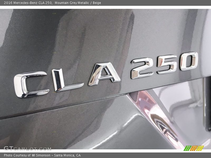 Mountain Grey Metallic / Beige 2016 Mercedes-Benz CLA 250