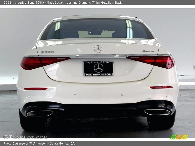 designo Diamond White Metallic / Black 2021 Mercedes-Benz S 580 4Matic Sedan