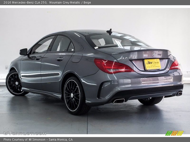 Mountain Grey Metallic / Beige 2016 Mercedes-Benz CLA 250