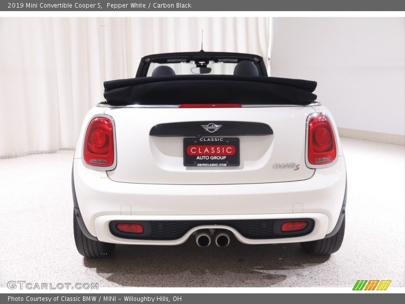 Pepper White / Carbon Black 2019 Mini Convertible Cooper S