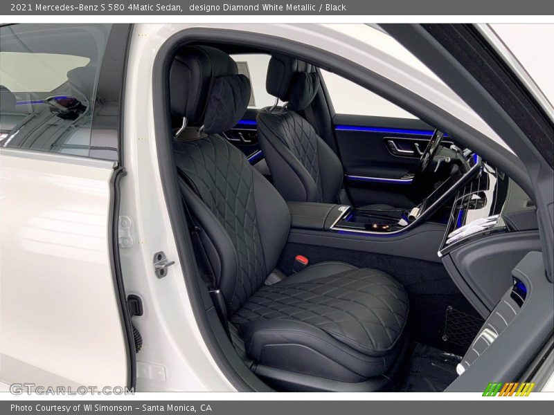 designo Diamond White Metallic / Black 2021 Mercedes-Benz S 580 4Matic Sedan