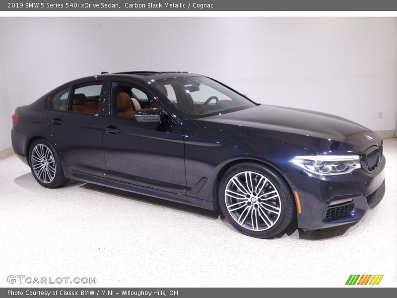 Carbon Black Metallic / Cognac 2019 BMW 5 Series 540i xDrive Sedan