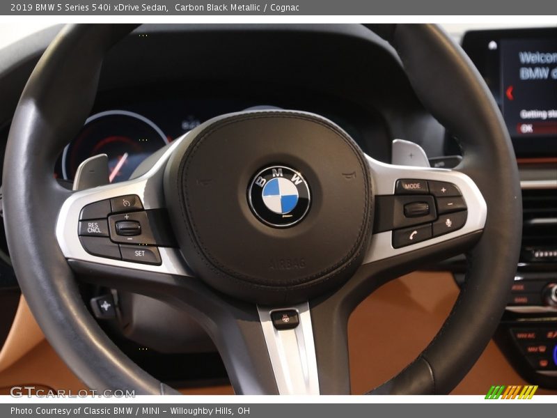 Carbon Black Metallic / Cognac 2019 BMW 5 Series 540i xDrive Sedan