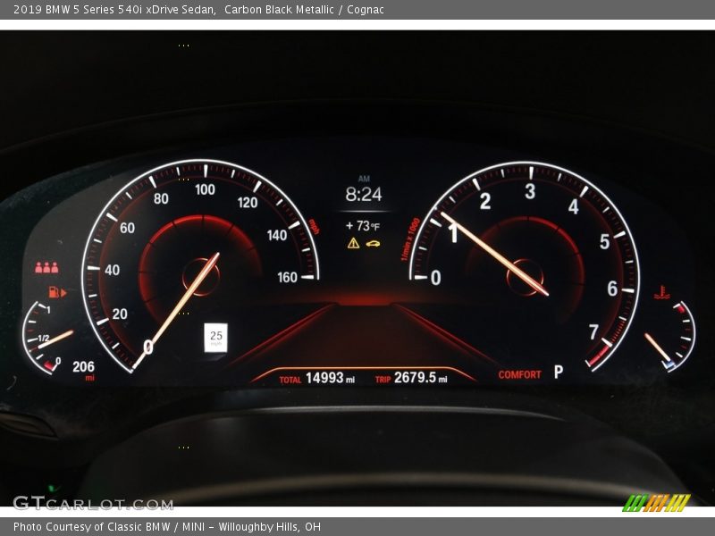 Carbon Black Metallic / Cognac 2019 BMW 5 Series 540i xDrive Sedan