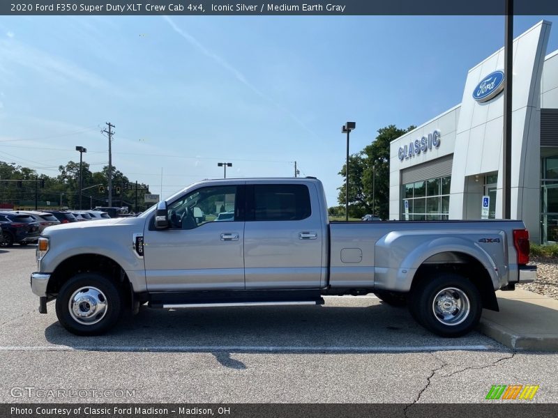 Iconic Silver / Medium Earth Gray 2020 Ford F350 Super Duty XLT Crew Cab 4x4
