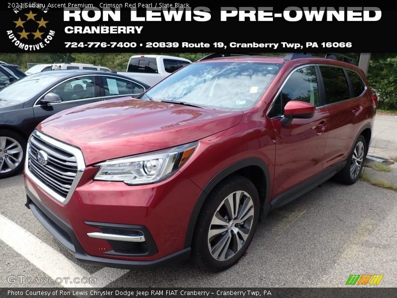 Crimson Red Pearl / Slate Black 2021 Subaru Ascent Premium