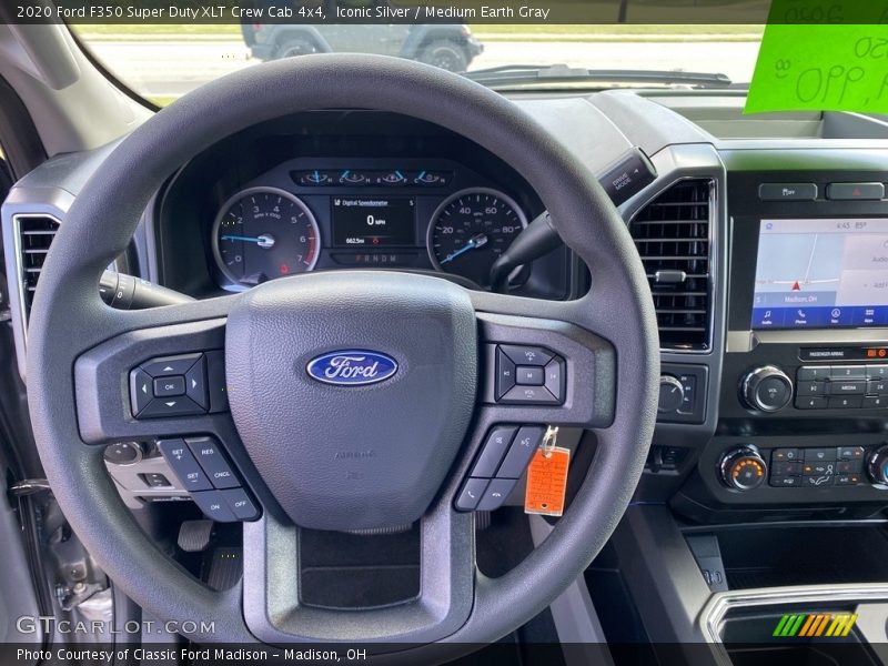 Iconic Silver / Medium Earth Gray 2020 Ford F350 Super Duty XLT Crew Cab 4x4