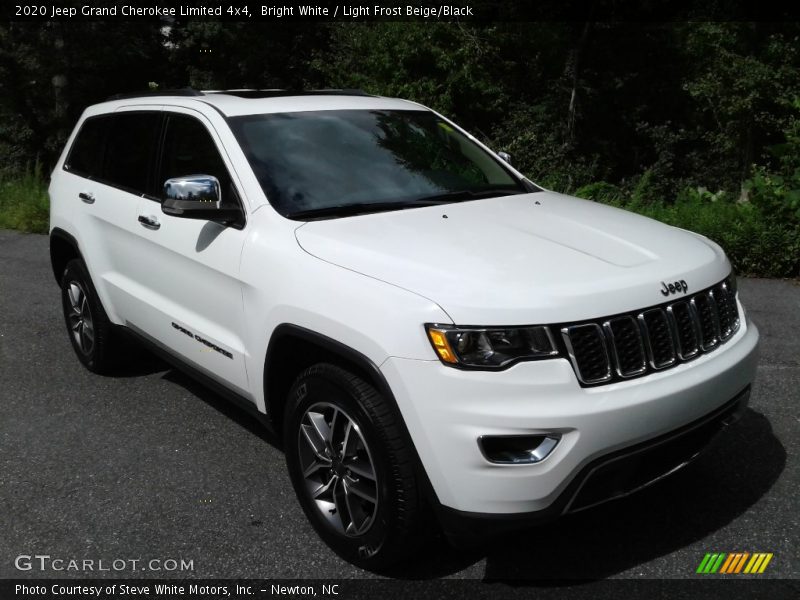 Bright White / Light Frost Beige/Black 2020 Jeep Grand Cherokee Limited 4x4