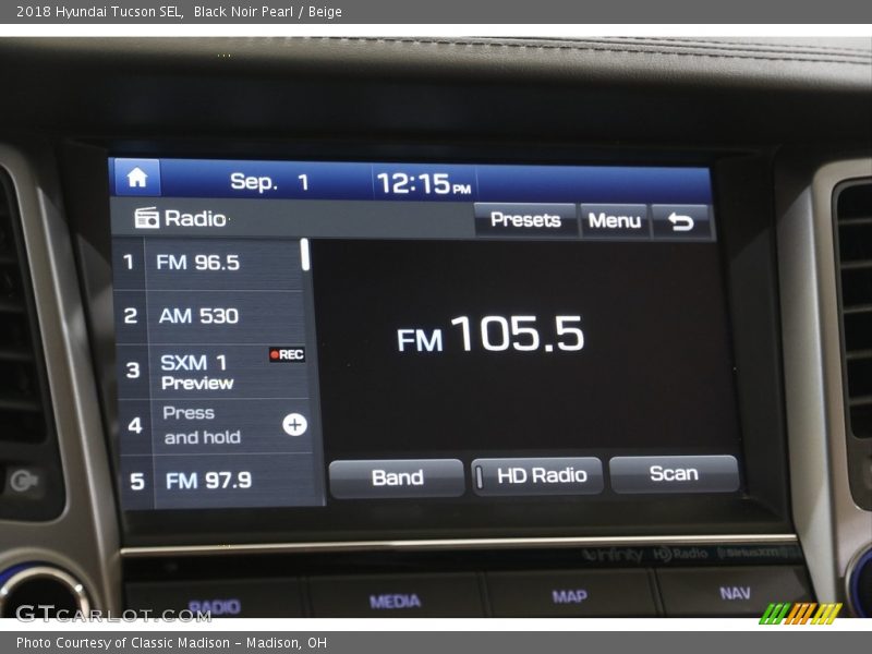 Black Noir Pearl / Beige 2018 Hyundai Tucson SEL