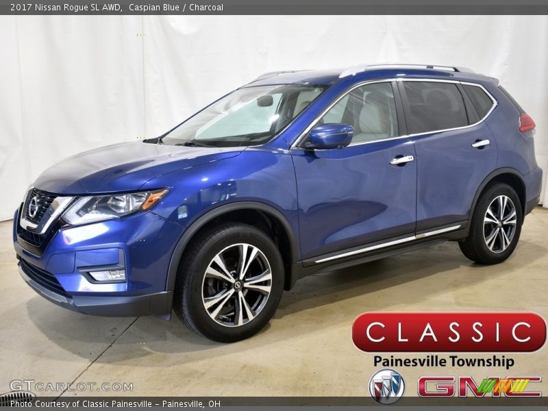 Caspian Blue / Charcoal 2017 Nissan Rogue SL AWD