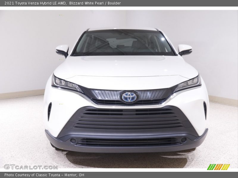 Blizzard White Pearl / Boulder 2021 Toyota Venza Hybrid LE AWD