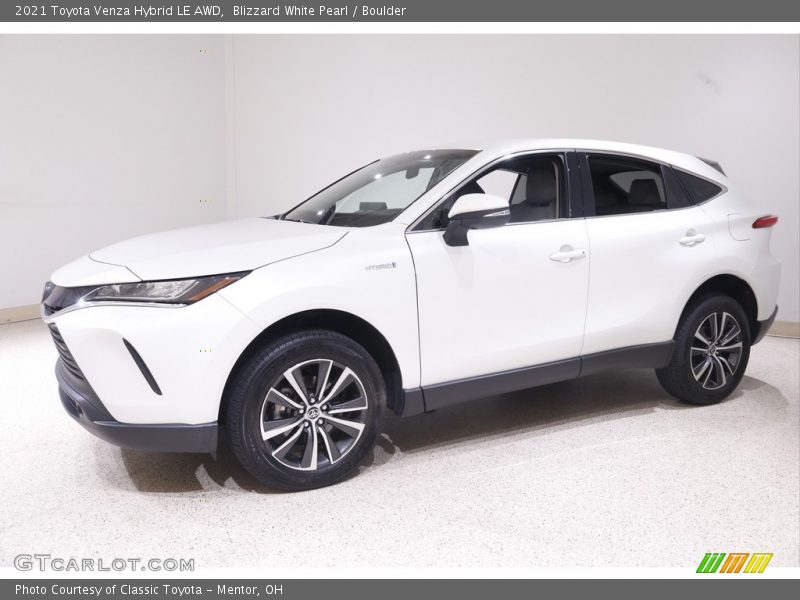 Blizzard White Pearl / Boulder 2021 Toyota Venza Hybrid LE AWD