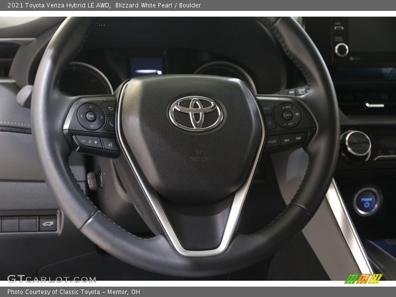 Blizzard White Pearl / Boulder 2021 Toyota Venza Hybrid LE AWD