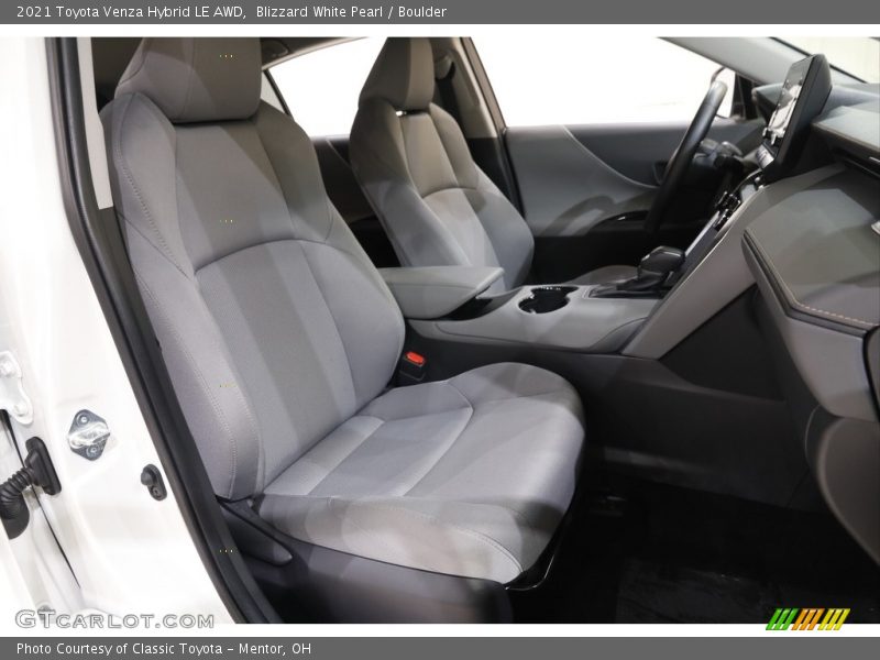 Blizzard White Pearl / Boulder 2021 Toyota Venza Hybrid LE AWD
