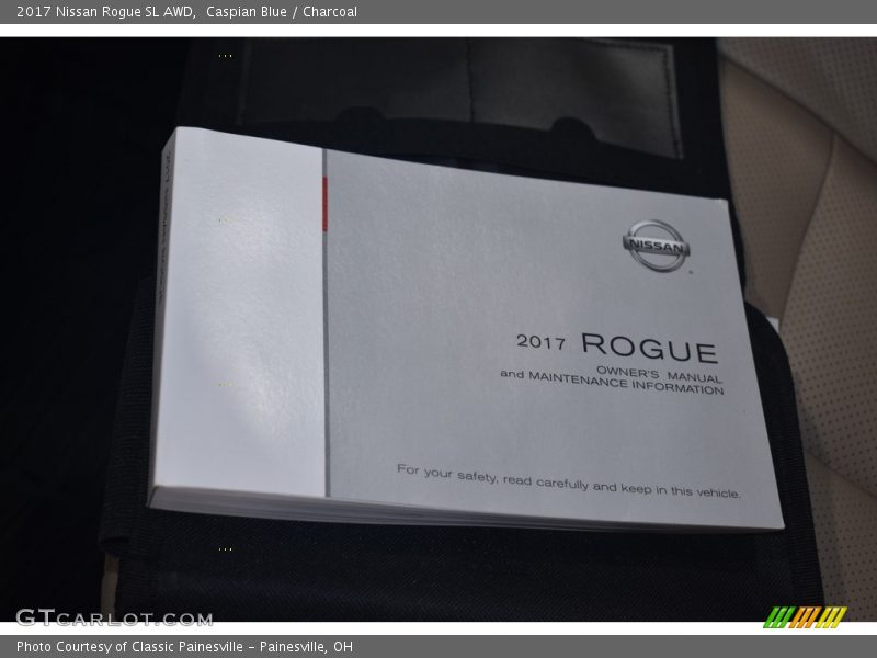 Caspian Blue / Charcoal 2017 Nissan Rogue SL AWD