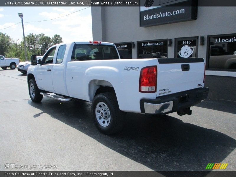 Summit White / Dark Titanium 2012 GMC Sierra 2500HD Extended Cab 4x4