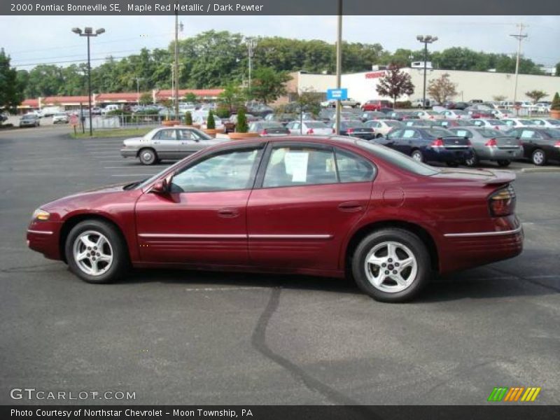 Maple Red Metallic / Dark Pewter 2000 Pontiac Bonneville SE