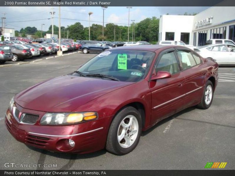 Maple Red Metallic / Dark Pewter 2000 Pontiac Bonneville SE