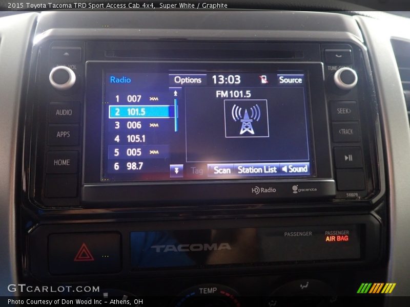 Super White / Graphite 2015 Toyota Tacoma TRD Sport Access Cab 4x4
