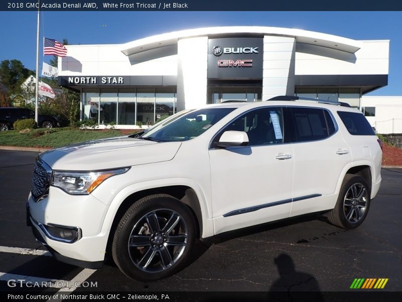 White Frost Tricoat / Jet Black 2018 GMC Acadia Denali AWD