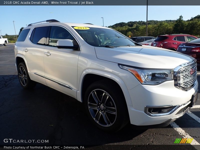 White Frost Tricoat / Jet Black 2018 GMC Acadia Denali AWD