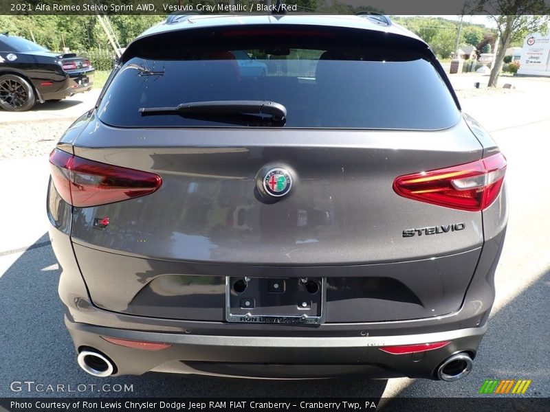 Vesuvio Gray Metallic / Black/Red 2021 Alfa Romeo Stelvio Sprint AWD