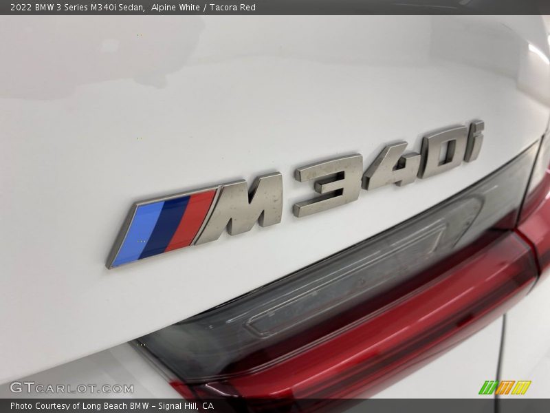 Alpine White / Tacora Red 2022 BMW 3 Series M340i Sedan