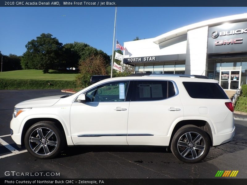 White Frost Tricoat / Jet Black 2018 GMC Acadia Denali AWD