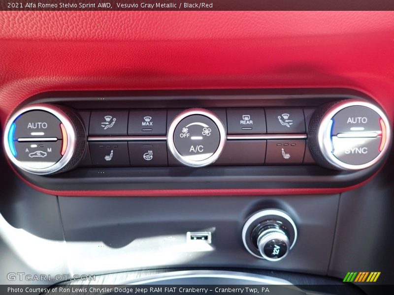 Controls of 2021 Stelvio Sprint AWD