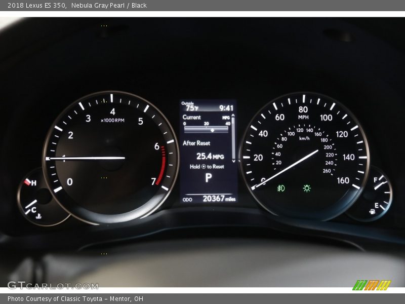 Nebula Gray Pearl / Black 2018 Lexus ES 350