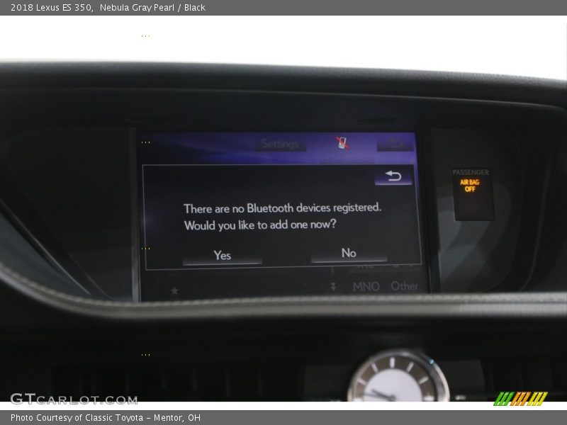 Nebula Gray Pearl / Black 2018 Lexus ES 350