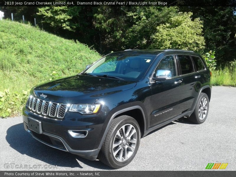 Diamond Black Crystal Pearl / Black/Light Frost Beige 2018 Jeep Grand Cherokee Limited 4x4