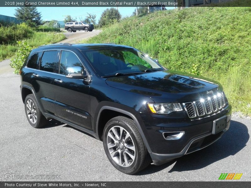 Diamond Black Crystal Pearl / Black/Light Frost Beige 2018 Jeep Grand Cherokee Limited 4x4
