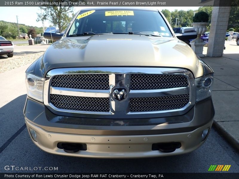 Prairie Pearl / Canyon Brown/Light Frost 2015 Ram 1500 Laramie Long Horn Crew Cab 4x4