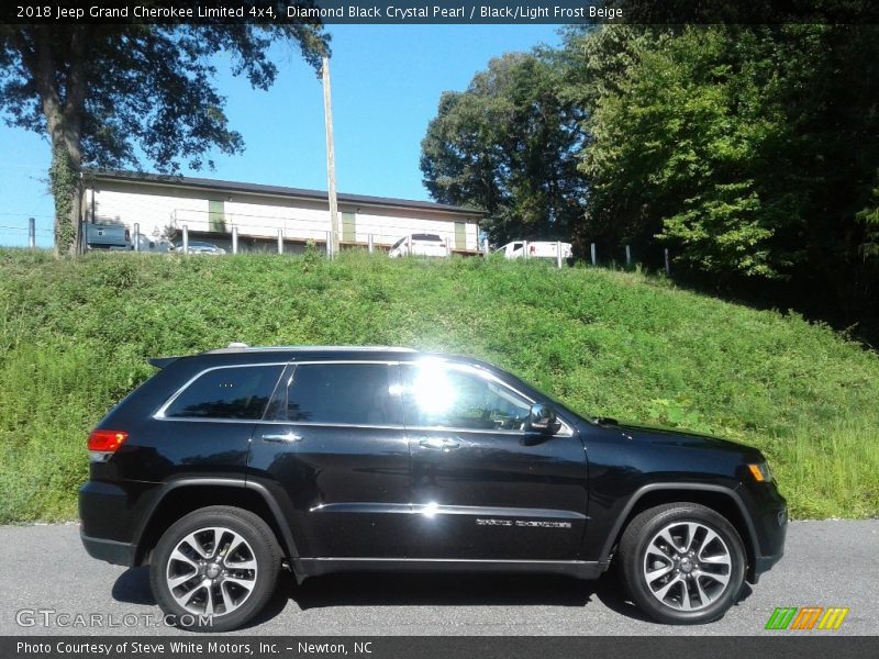 Diamond Black Crystal Pearl / Black/Light Frost Beige 2018 Jeep Grand Cherokee Limited 4x4