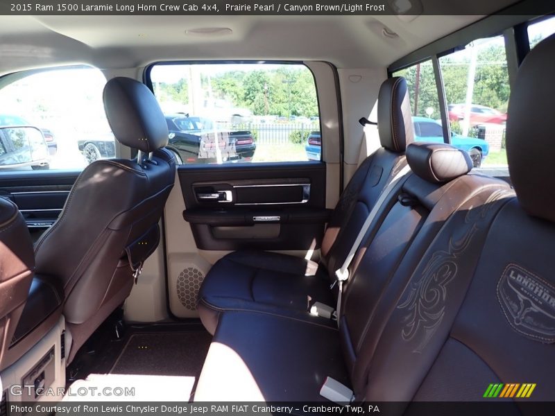 Prairie Pearl / Canyon Brown/Light Frost 2015 Ram 1500 Laramie Long Horn Crew Cab 4x4