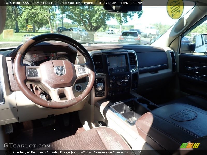 Prairie Pearl / Canyon Brown/Light Frost 2015 Ram 1500 Laramie Long Horn Crew Cab 4x4