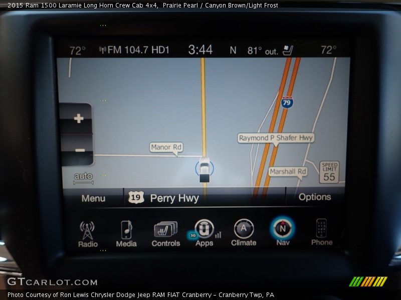 Navigation of 2015 1500 Laramie Long Horn Crew Cab 4x4
