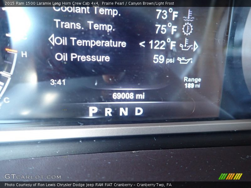 Prairie Pearl / Canyon Brown/Light Frost 2015 Ram 1500 Laramie Long Horn Crew Cab 4x4