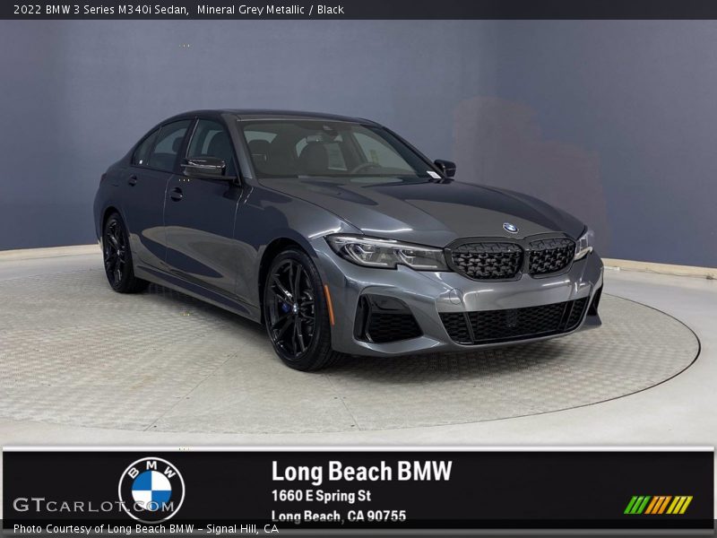 Mineral Grey Metallic / Black 2022 BMW 3 Series M340i Sedan