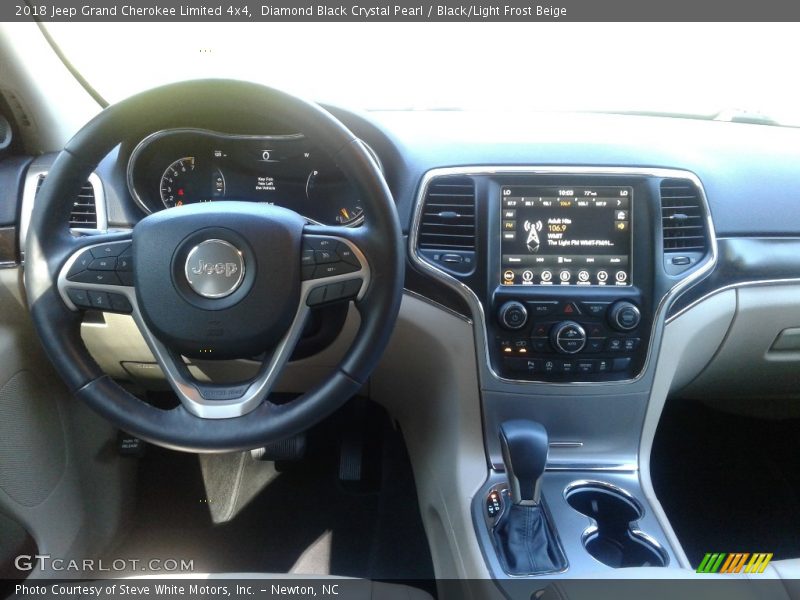 Diamond Black Crystal Pearl / Black/Light Frost Beige 2018 Jeep Grand Cherokee Limited 4x4