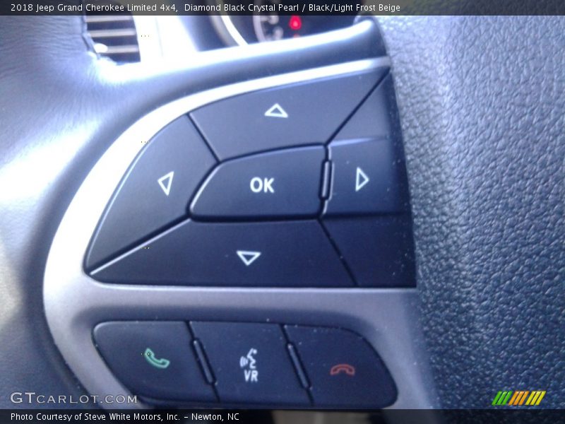 Diamond Black Crystal Pearl / Black/Light Frost Beige 2018 Jeep Grand Cherokee Limited 4x4
