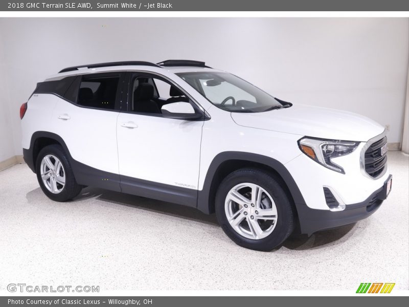 Summit White / ­Jet Black 2018 GMC Terrain SLE AWD