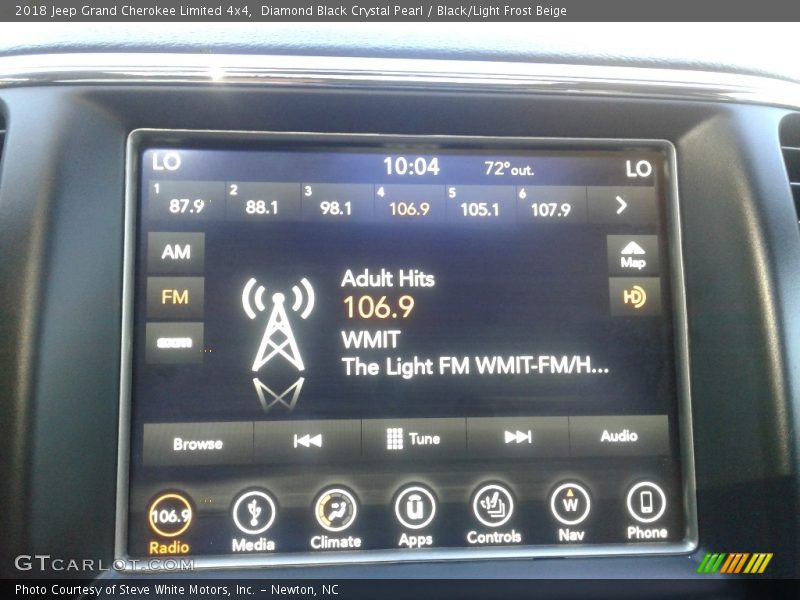 Diamond Black Crystal Pearl / Black/Light Frost Beige 2018 Jeep Grand Cherokee Limited 4x4